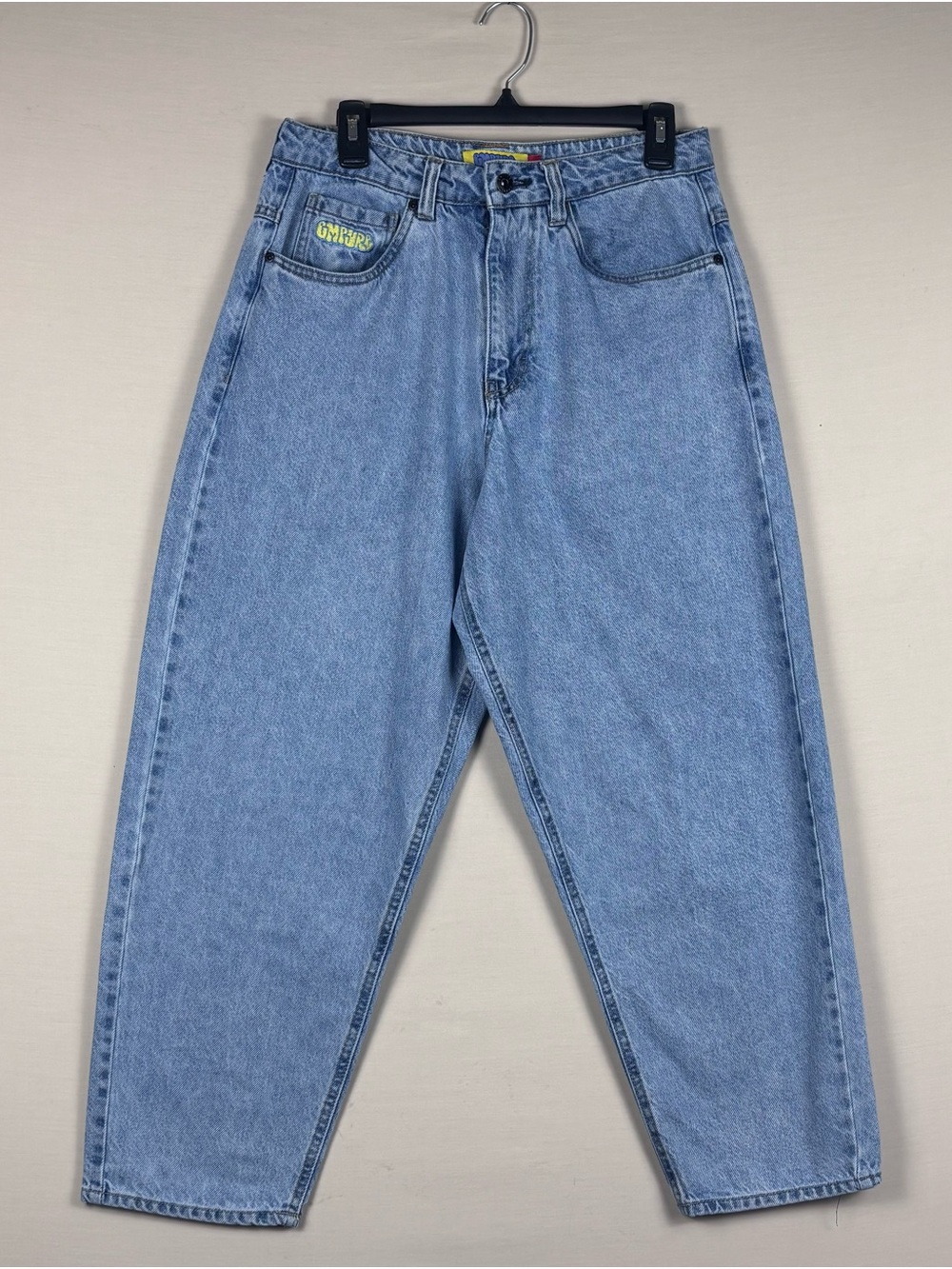 Empyre Baggy Light Wash Jeans Y2K Skate Wide Leg Embroidered Men’s 30
